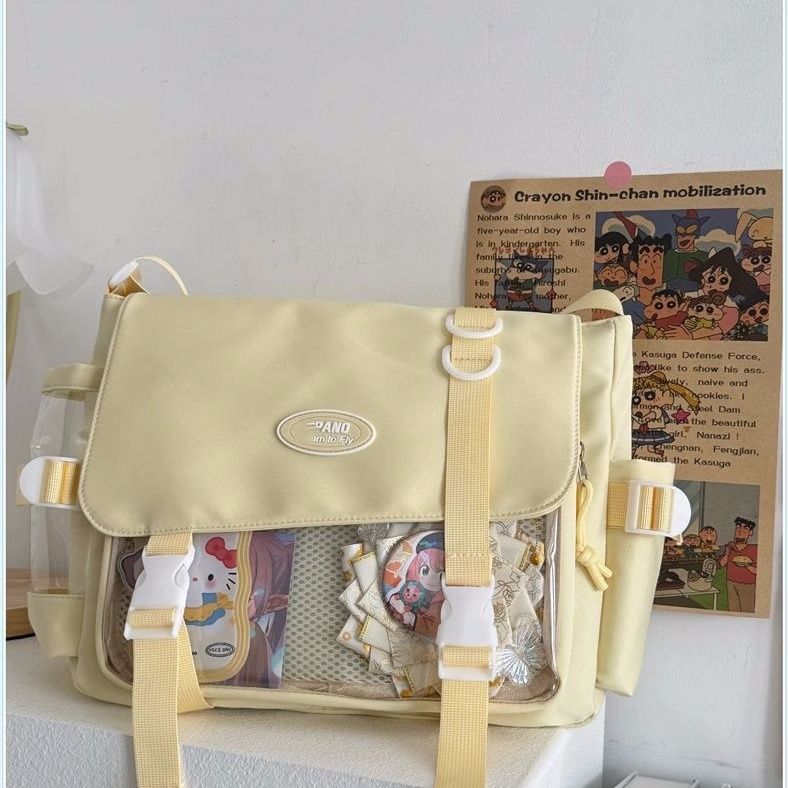 Japanese High-value Lightweight Crossbody Y2k Ulzzang Ita Bag Preppy Style Large Capacity Messenger Bag 10cm Doll Bag