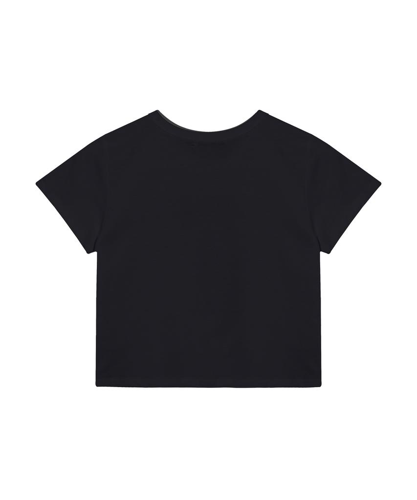 Nigaennikol Rose Signature Crop Top_Black White
