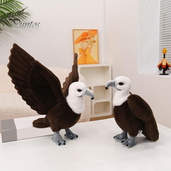 Plüsche Adler für Tierliebhaber Realistische Weißkopfpuppe, Stofftier Spielzeug mit faltbarem dekorativem Zierflügeln, Lebensechter Vogel Plüschtier Heimdeko Und