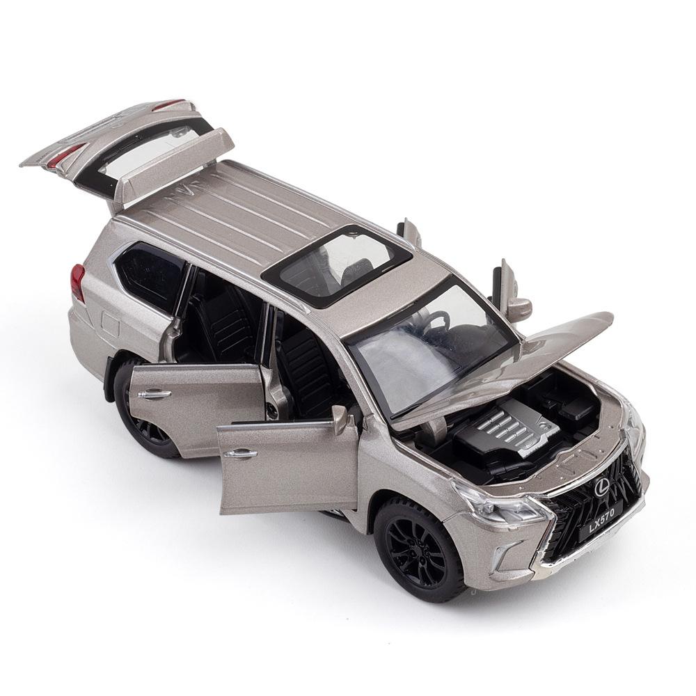 1:32 LEXUS LX570 High Simulation Diecast Metal Alloy Model car Sound Light Pull Back Collection Kids Toy Gifts A257