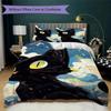 Cat art Pattern Bedding,Quilt Set Quilt Cover Pillowcase Home Birthday Gift (1*duvet cover+2*pillowcase,without core)ZSJT0917311