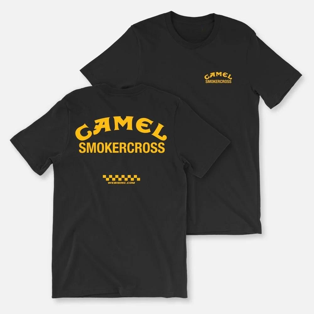 Retro Car Camel Cigarettes T-Shirt Vintage Cotton Tops Tee Short Sleeve Casual Streetwear Oversized Women Men Clothing Motosport