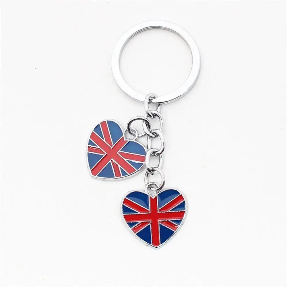 Taška Kabelka Přívěsek na klíče Vynikající kvalita Klíčenka Klíčenka s vlajkou Spojeného království Klíčenka Union Jack Klíčenka GB Britská vlajka Přívěsek ve tvaru srdce