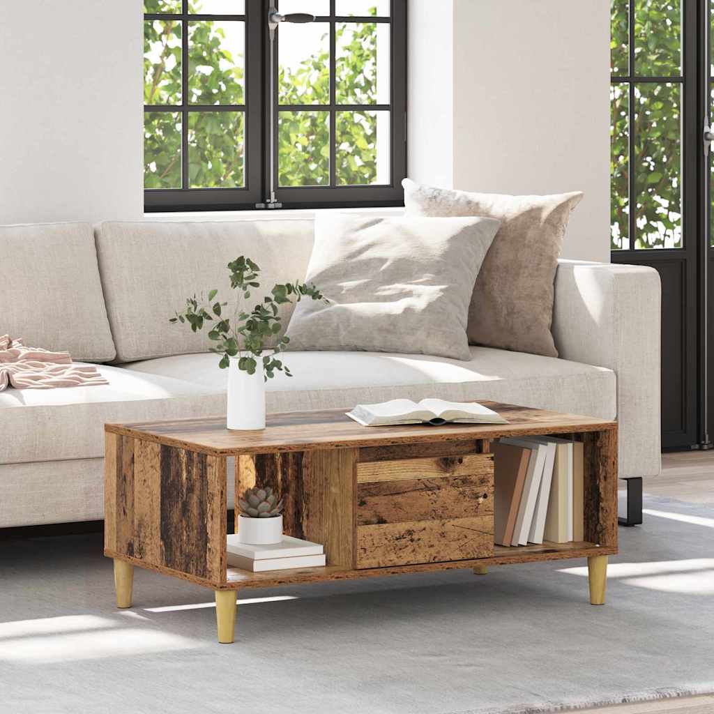 Coffee Table Reclaimed Wood Look 90 x 50 x 26.5 cm Engineered Wood