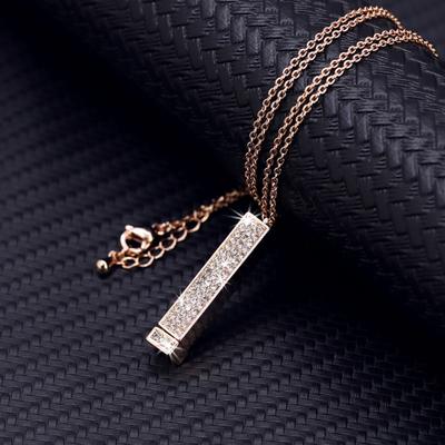 Collana Messaggio Nascosto Ti Amo Collana con Ciondolo Messaggio Segreto Nascosto Lunghezza Regolabile Collana con Asta Retrattile e Messaggio Nascosto Regali Romantici