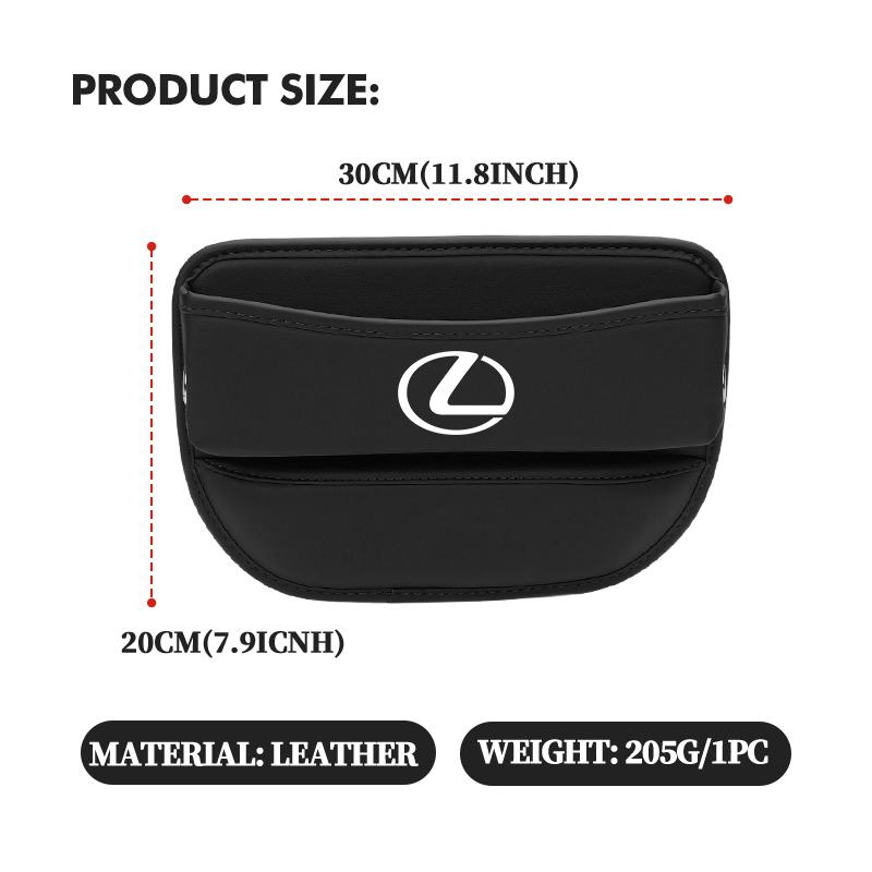 For Lexus Car Seat Organizer Leather Crevice Storage Box Auto Accessories RX350 IS250 CT200h ES250 ES300h NX300h IS200 GS300