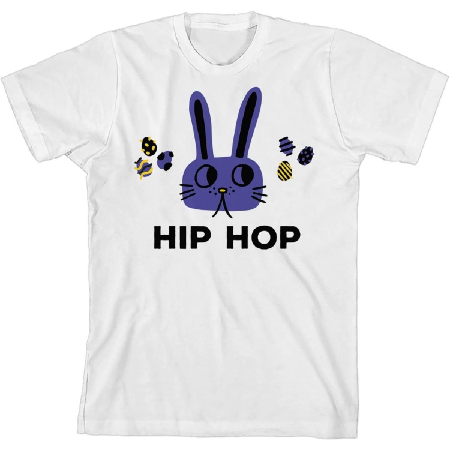 Bunny Bros Hip Hop Cartoon Bunny Crew Neck Short Sleeve Boys White T-shirt XXXXXL белый
