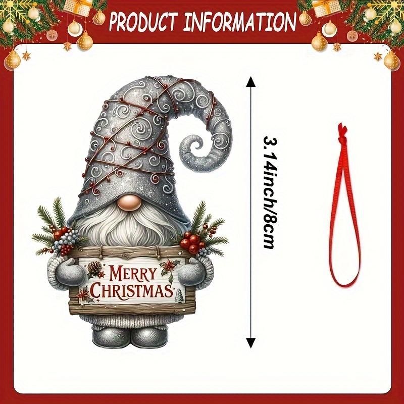 1pc Classic Gnome Christmas Tree Ornament Festive Holiday Hanging Decoration Xmas Tree Decor Without Batteries, Durable Party Supplies Home Decor