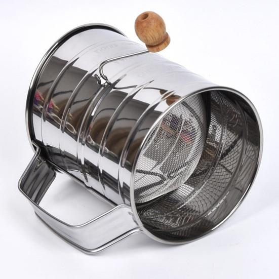 Flour Sieve Cup Polished Rust-proof Stainless Steel Versatile Flour Sieve Sifter for Daily Use