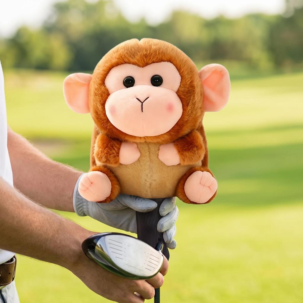 Adorable Soft Golf Cover with Sock Shaft Charming Wood Headcover Knitted Animal