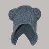 Cute Teddy Velvet Bear Ears Lei Feng Hat Children'S Autumn And Winter Warm Big Head Waist Strap Ear Protector Head Cap