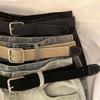 Stylish Canvas Belt For Men And Women With Unique Square Buckle Trendy Design