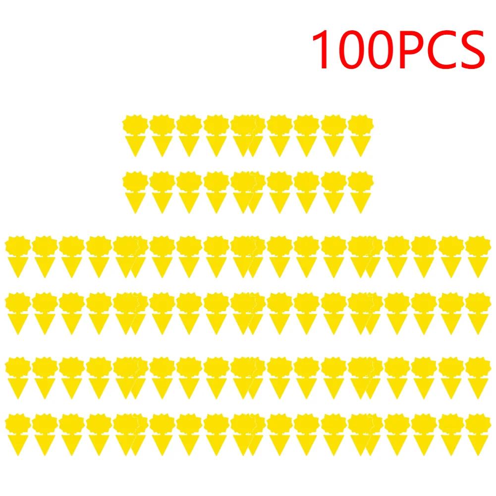 100-10pcs Dual-Sided Insect Mosquito Sticky Trap For Garden Insect Killer Whitefly Thrip Fruit Fly Gnat Waterproof Sticky Board