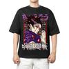 Jujutsu Kaisen Satoru Gojo "Hollow Purple" Anime Black Comfortable Fashion Vintage Double-Sided Band Graphic Print Women And Men T-shirts