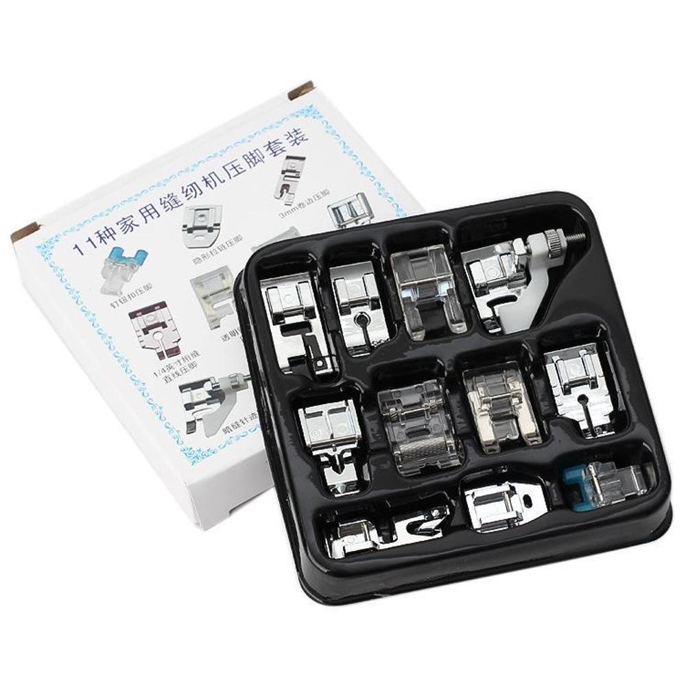 

Набор из 11 прижимных лапок для швейной машины для Singer Brother Babylock Janome с защелкой на низком хвостовике, аксессуары для швейной машины