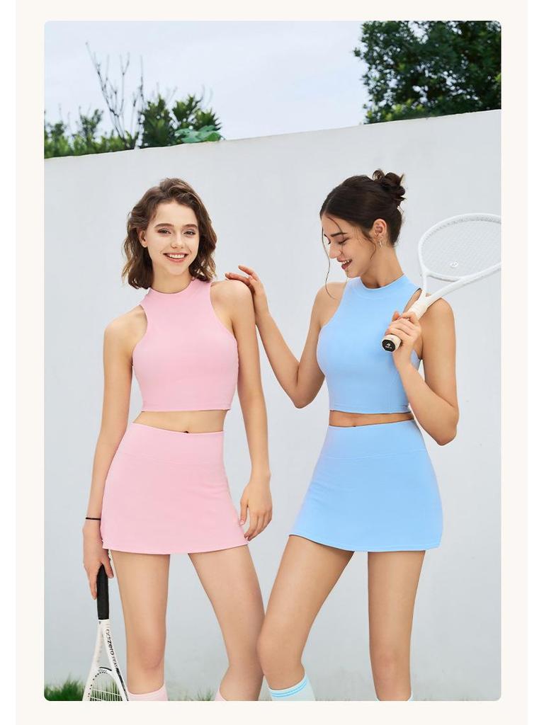 European-American Summer Quick-Dry Sports Yoga Bra - Nude Sleeveless Vest