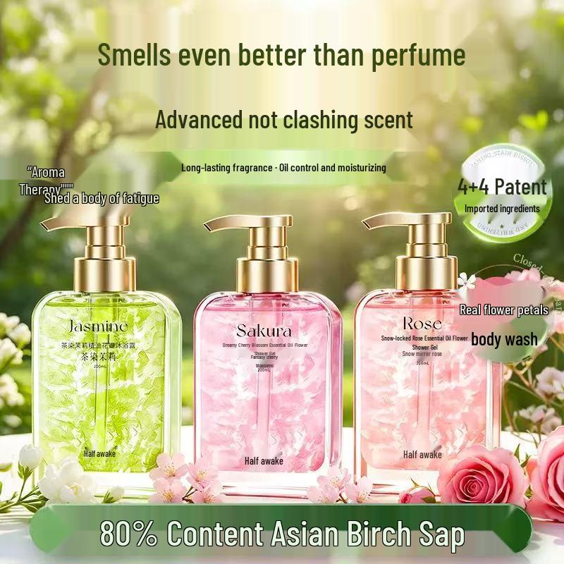 Birch Sap Moisturizing Shower Gel with Long-Lasting Fragrance