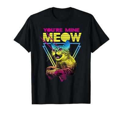 Retro Meine Gaming Katze Gamer Du bist Miau-Nerdig T-Shirt