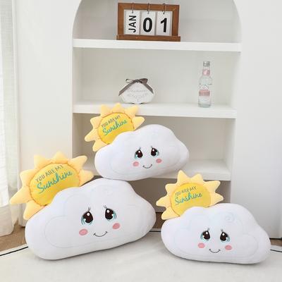30/40cm Peluche Soleil Nuages Souriant Oreiller Jeté Soleil Nuages Tu Es Mon Soleil Oreiller Décoration de Maison Cadeau d'Anniversaire Enfant