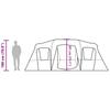 Tunnel Family Tent for 16 Persons Gray Waterproof