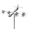 Metal Airplane Weathervane Flat Metal Airplane Handmade Airplane Weathervanes Windmill Spinner Decor Outdoor Weathervanes Decor