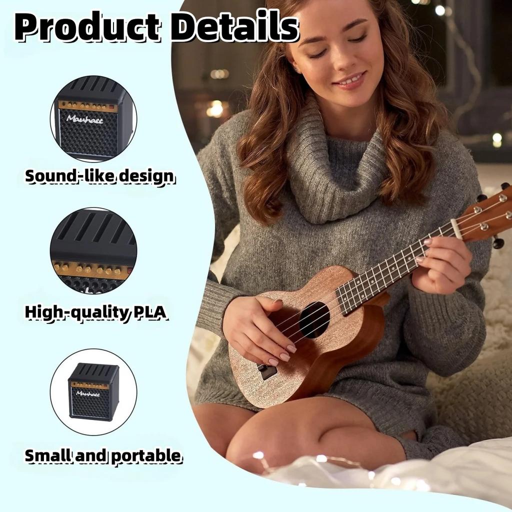 Miwayer Guitar Pick Holder/3D Printed Large-Capacity Portable Amp Shape Guitar Pick Holder W/5 Slots/for Guitar Accessories