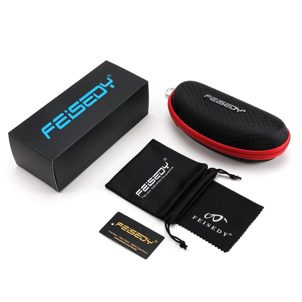 Feisedy Sports Sunglasses for Polarized Lightweight Metal UV400 TAC Unisex Suitable for Baseball Men, Lenses, Frame, Protection, Sunglasses, Running,