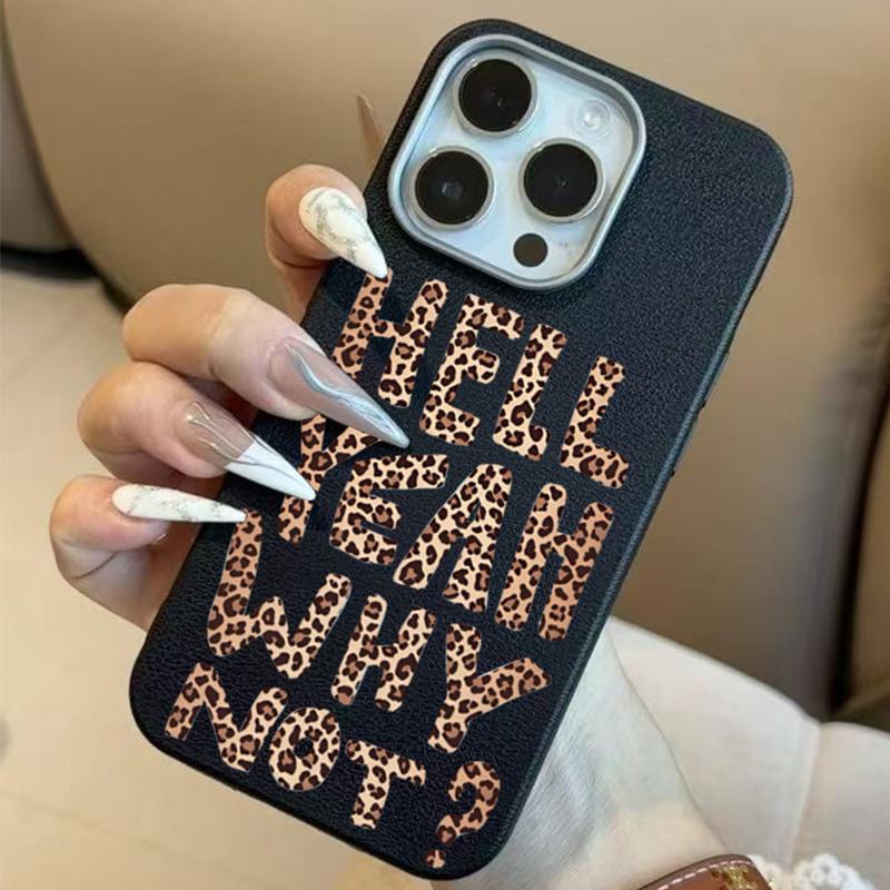 Phone Case Cswo02 Leopard Print Letter Phone Case For Samsung Galaxy A16 A36 A56 A26 A25 A55 A54 Cover For S25 S24 S23 S22 Ultra Plus S21 Fe Funda