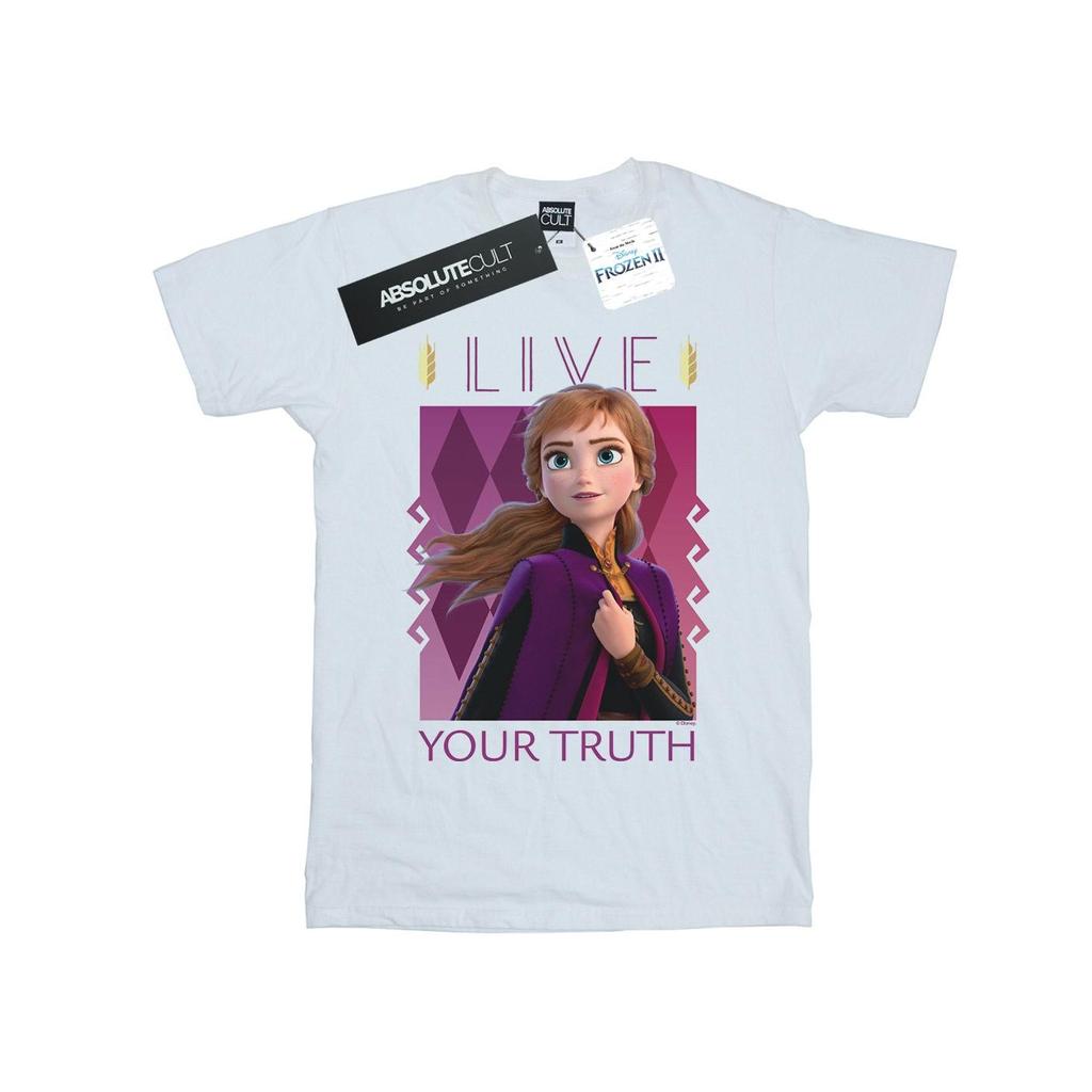 Disney Girls Frozen 2 Anna Live Your Truth Cotton T-Shirt