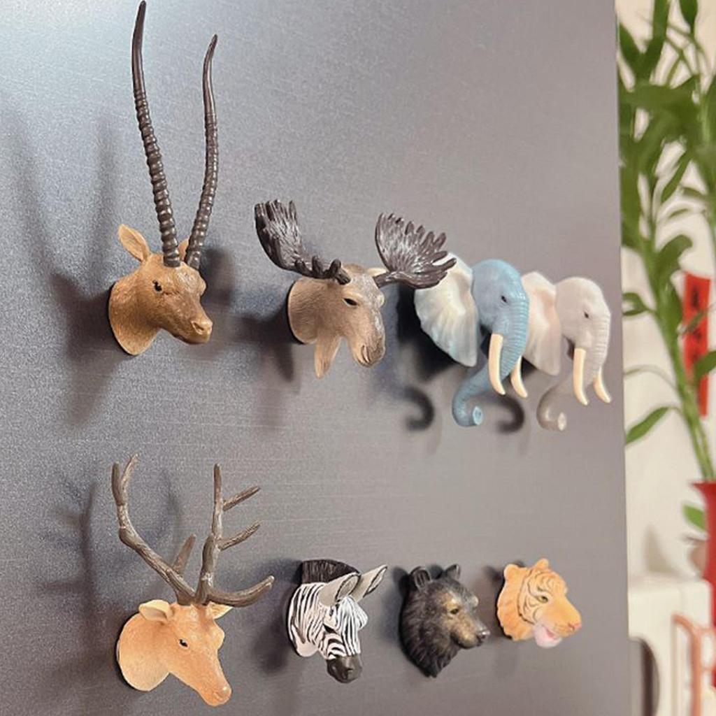 Animal Magnets For Fridge Adhesive Animal Fridge Magnets For Toddler 8 Pieces 3D Decor Aesthetic Toy For Halloween Christmas