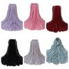 Solid Color Headscarf Sparkling Islamic Turban Luxury Ethnic Style Scarf  Daily
