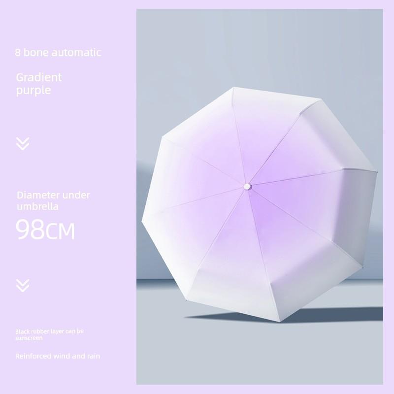 Umbrella with Enlarged Canopy, Thickened and Reinforced, Uv-Resistant, Compact and Portable, Dual-Use for Women and Men, Fully Automatic Sunshade