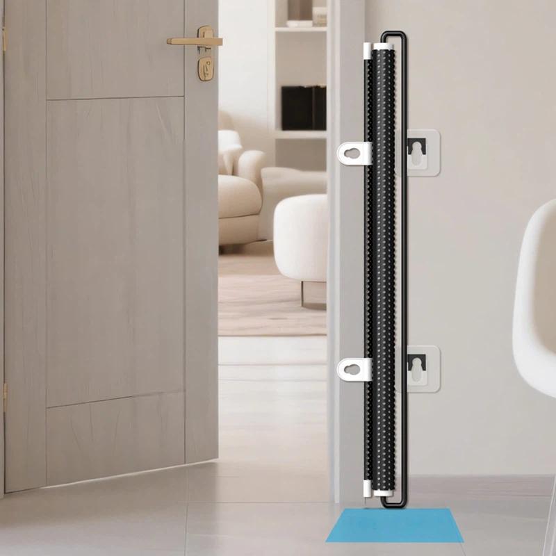 Retractable Cat Gate Anti-Jump Pet Fence - Adjustable Indoor Barrier for Cats with Walk-Through Door