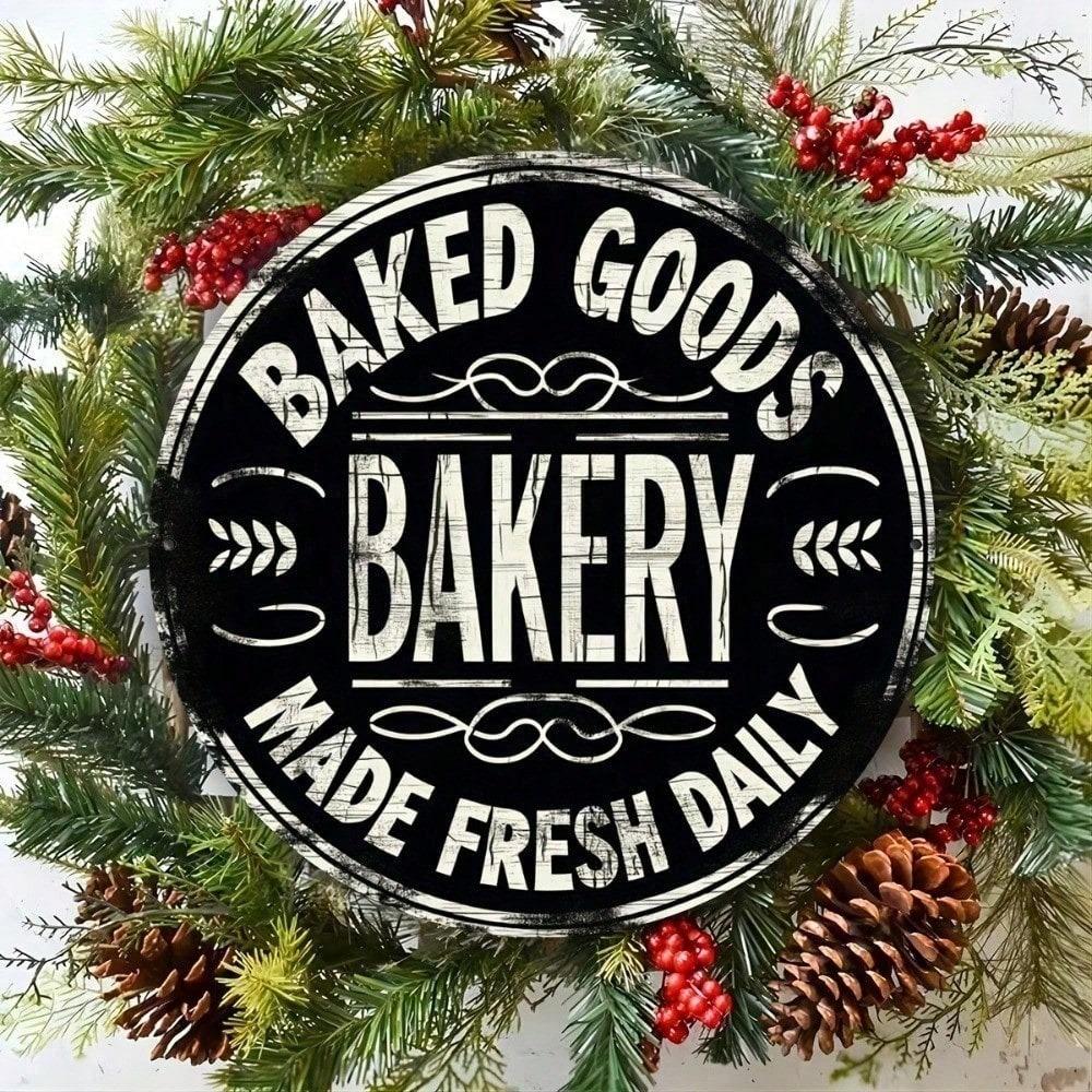 Vintage Metal Tin Sign 8x12 Inch Retro Kitchen Wall Decor Rustic Funny Bakery Art for Home Cafe Bar Aluminum