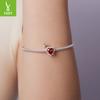 Personalized Love Sword Diy Beaded Accessories Retro S925 Silver Red Love Beads