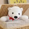 Soft Polar Bear Plush Toy, Cute Stuffed Animal Bear Plushie with Bow, Huggable Kids Cuddle Buddy, Travel Companion for Boys, Teens, Girls, Child Comfo
