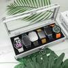 Useful Aluminium Watches Box 12/6 Grid Slots Jewelry Watches Display Storage Box Square Case Suede Inside Rectangle Watch Holder