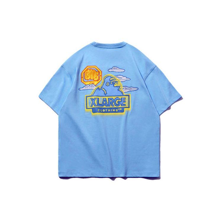 Li-Ning Badfive X Xlarge Co-Branded Short Sleeve T-Shirt Men Tops Aurora-Blue AHSP947-2