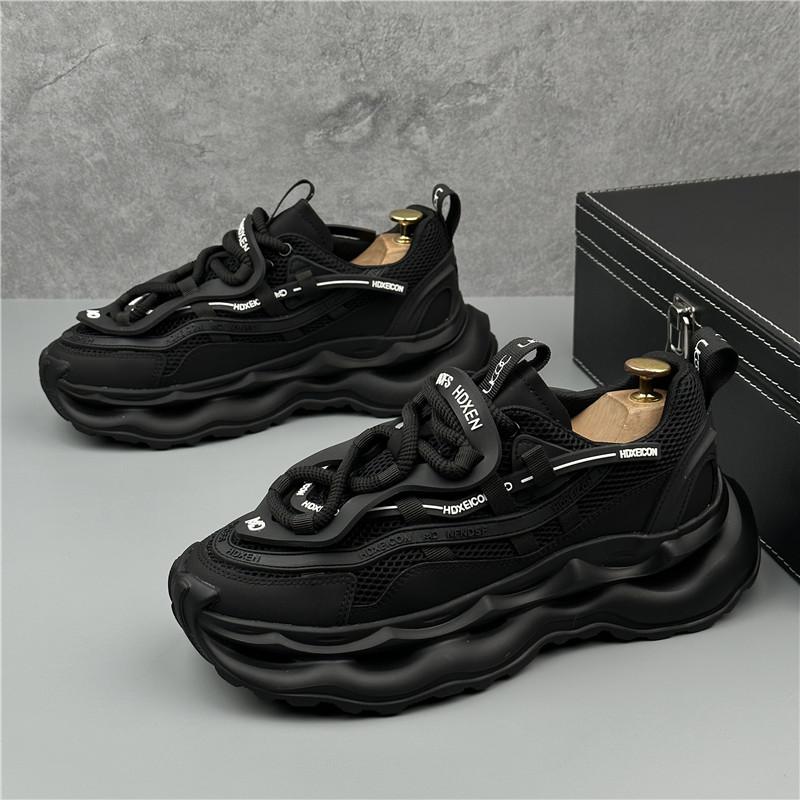 New Autumn Men's Sneakers Men's Comfortable Platform Shoes 2024 Trend Lace-up Vulcanized Shoes White Casual Sneakers Zapatillas