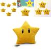 Super Mario Yellow Star Plush Toy 30cm Short Furry Figure