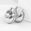 14K Gold Stainless Steel C-Shaped Half-Moon Earrings for Women