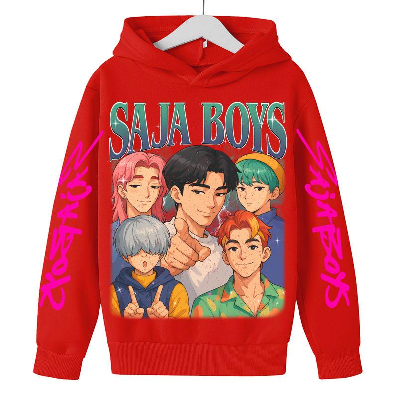 Movie New Kids K-Pop Demon Hunters Hooded Tops Toddler Girl Clothes KPop Demon Hunters Hoodie Girls Fashion Casual Sweatshirt
