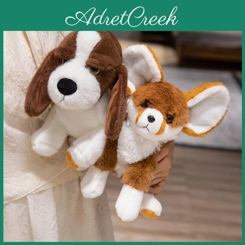 Entzückende Plüsch-Basset-Hunde und Fennek-Füchse Stofftiere Weiche Spielzeugsammlung
