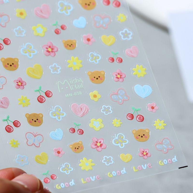 

Mn039 Notebook Little Bear Butterfly Manicure Sticker MN038