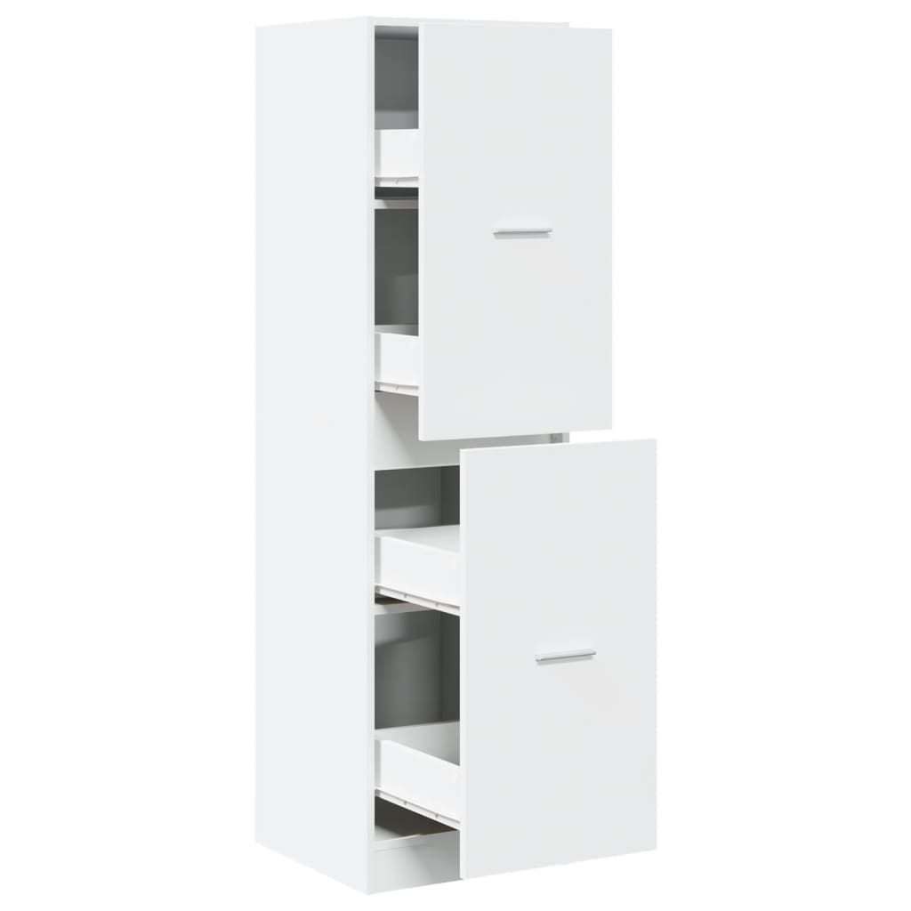 Vidaxl Pharmacy Cabinet, White, 40X41X144.5 Cm, Wood-Based Material
