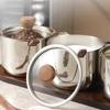 Dust-proof Stainless Steel Seasoning Jar Set Moisture-proof With Spoon Tray Spice Organizer Odor-proof Visual Lid