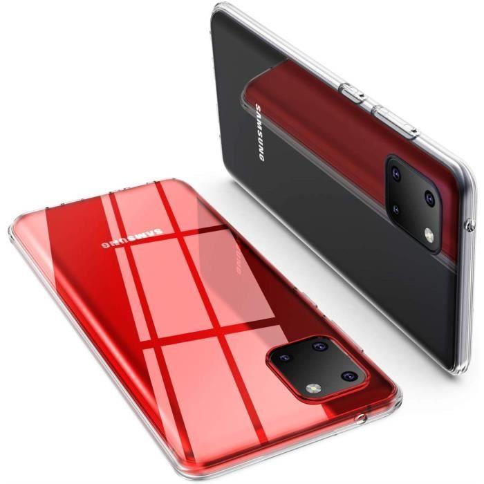 Coque Gel TPU - PHONILLICO - NOTE 10 LITE - Protection Silicone Souple - Ultra Mince - Transparent