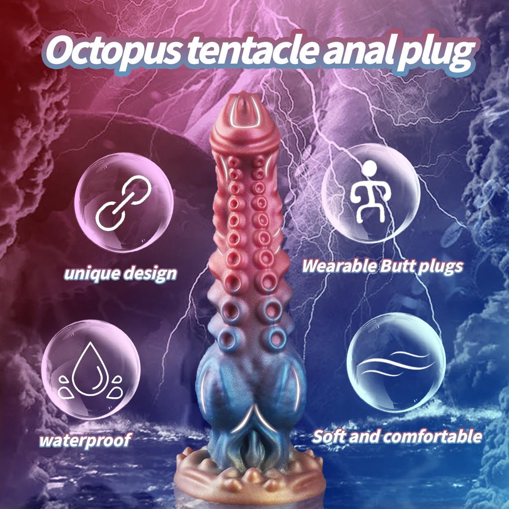 S M L Tentacle Anal Dildo Thick Silicone Monster Dildo With Suction Cup Sex Toys For Women Men