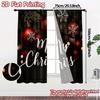 2D Flat Printing  JIT 2pcs   Curtains (Without Rod) FestiveSnowflakes Modern Minimalist Curtains Durable Polyester Curtains