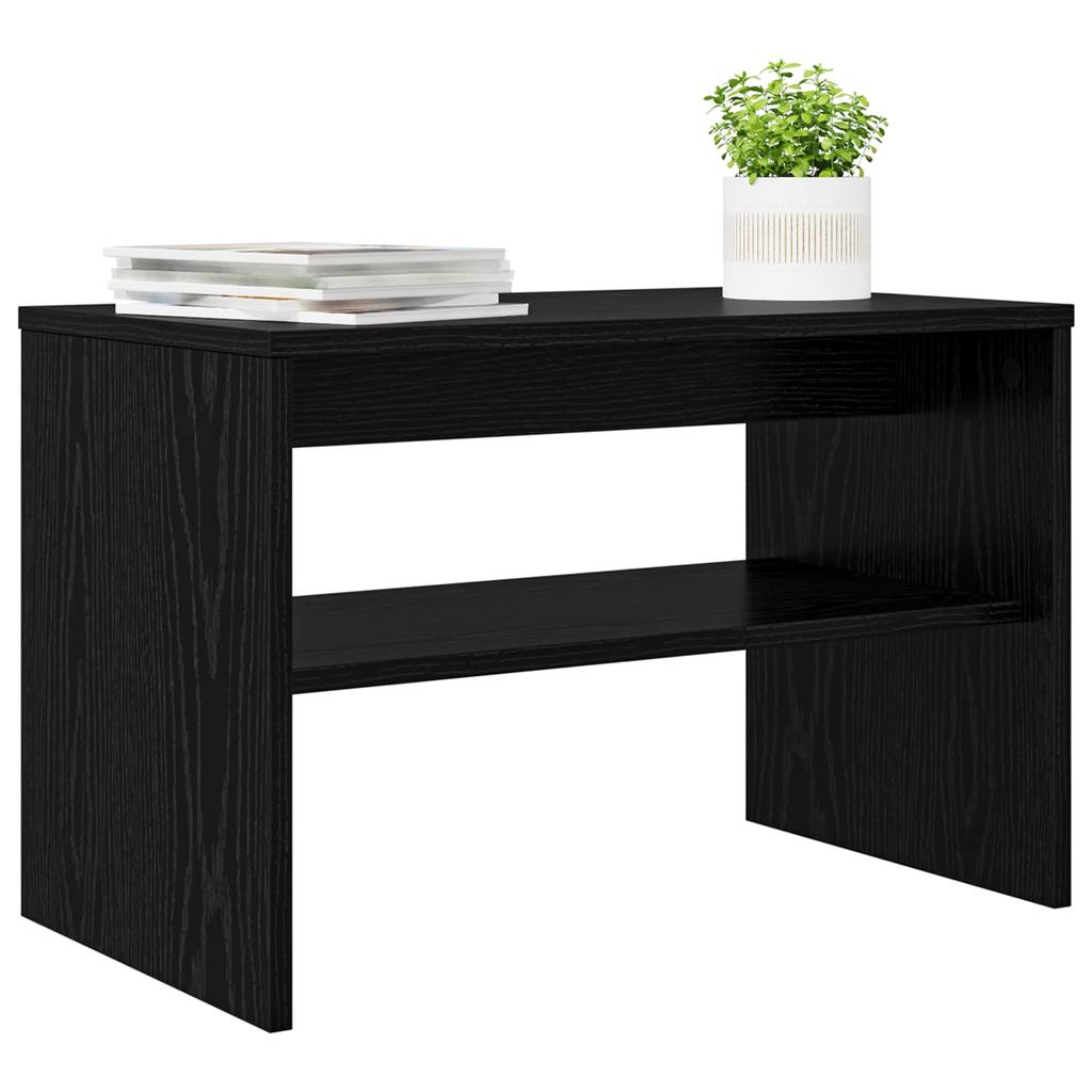 TV Cabinet Black Oak Look 60 X 35 X 40 Cm Engineered Wood